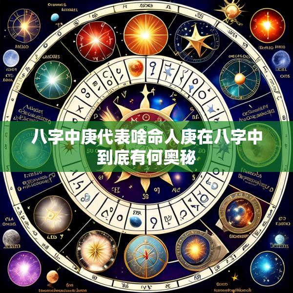 八字中庚代表啥命人庚在八字中到底有何奥秘