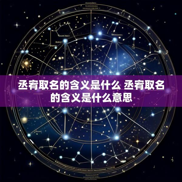 丞宥取名的含义是什么 丞宥取名的含义是什么意思