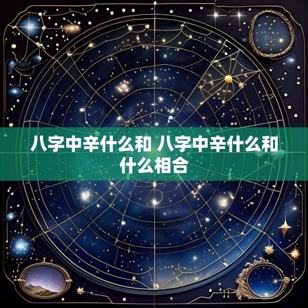八字中辛什么和 八字中辛什么和什么相合