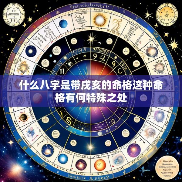 什么八字是带戌亥的命格这种命格有何特殊之处