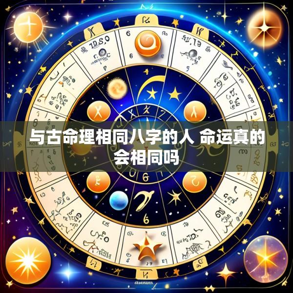 与古命理相同八字的人 命运真的会相同吗