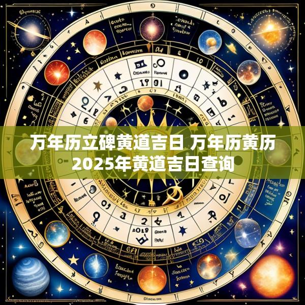 万年历立碑黄道吉日 万年历黄历2025年黄道吉日查询