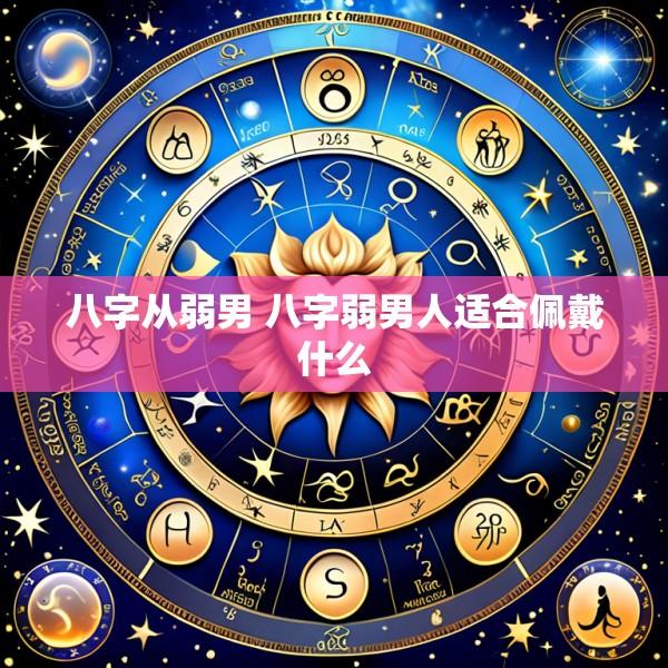 八字从弱男 八字弱男人适合佩戴什么