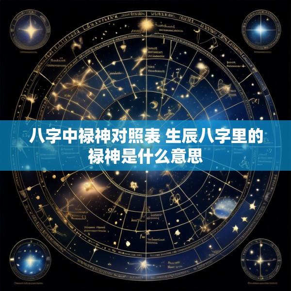 八字中禄神对照表 生辰八字里的禄神是什么意思