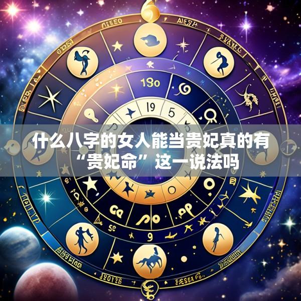 什么八字的女人能当贵妃真的有“贵妃命”这一说法吗