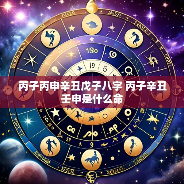 丙子丙申辛丑戊子八字 丙子辛丑壬申是什么命