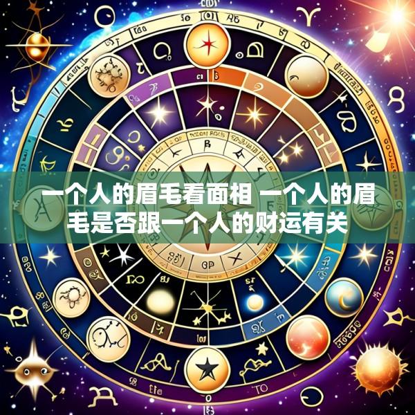一个人的眉毛看面相 一个人的眉毛是否跟一个人的财运有关