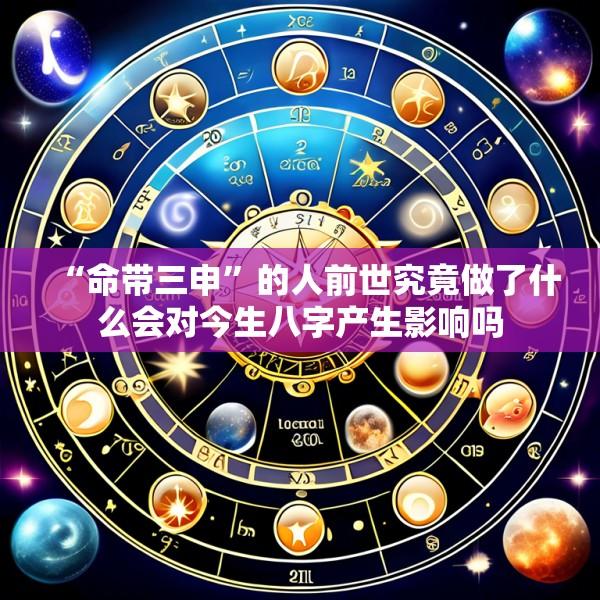 “命带三申”的人前世究竟做了什么会对今生八字产生影响吗