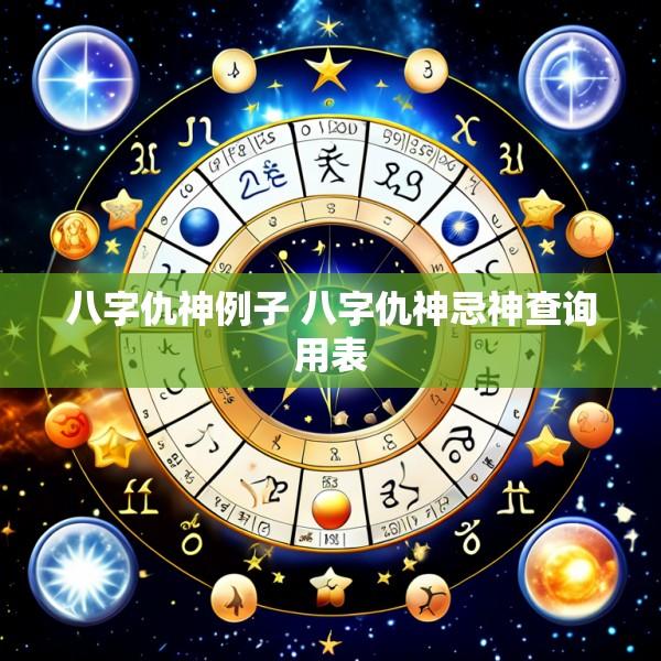 八字仇神例子 八字仇神忌神查询用表