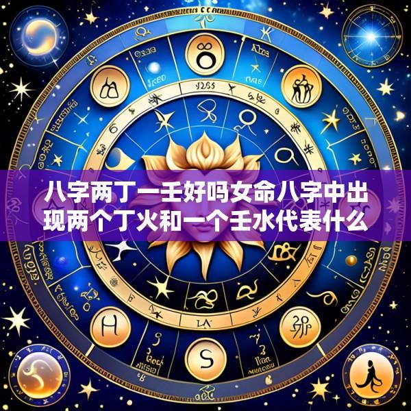 八字两丁一壬好吗女命八字中出现两个丁火和一个壬水代表什么
