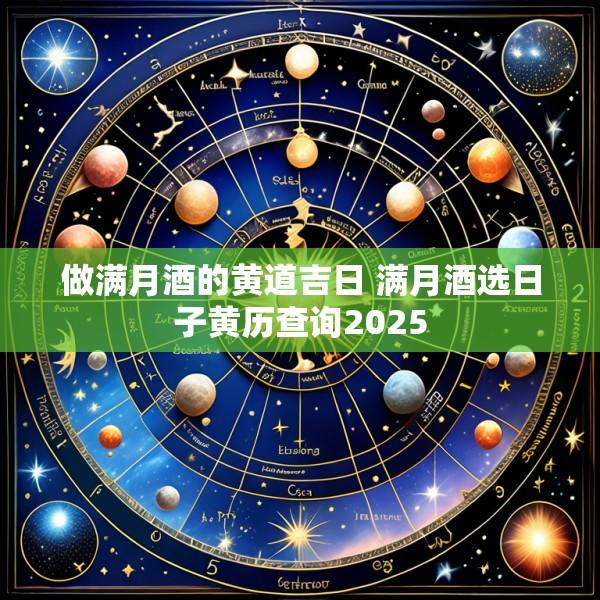 做满月酒的黄道吉日 满月酒选日子黄历查询2025