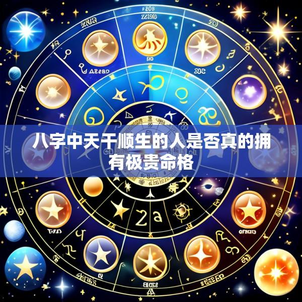 八字中天干顺生的人是否真的拥有极贵命格