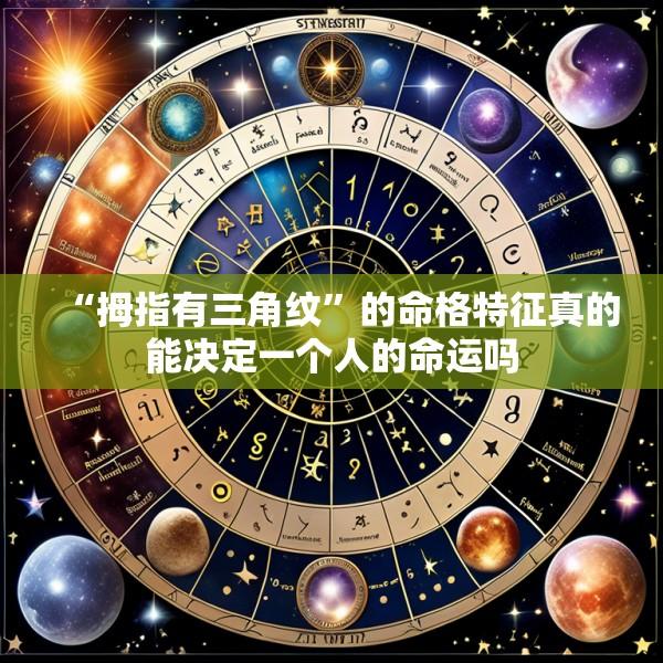 “拇指有三角纹”的命格特征真的能决定一个人的命运吗
