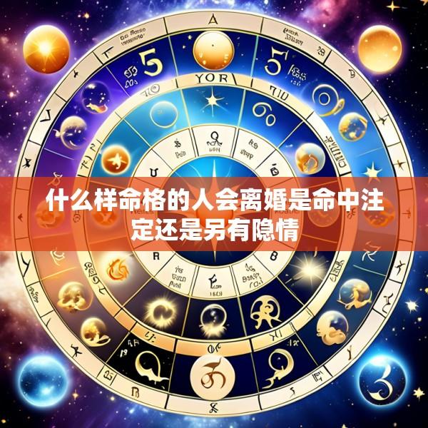 什么样命格的人会离婚是命中注定还是另有隐情