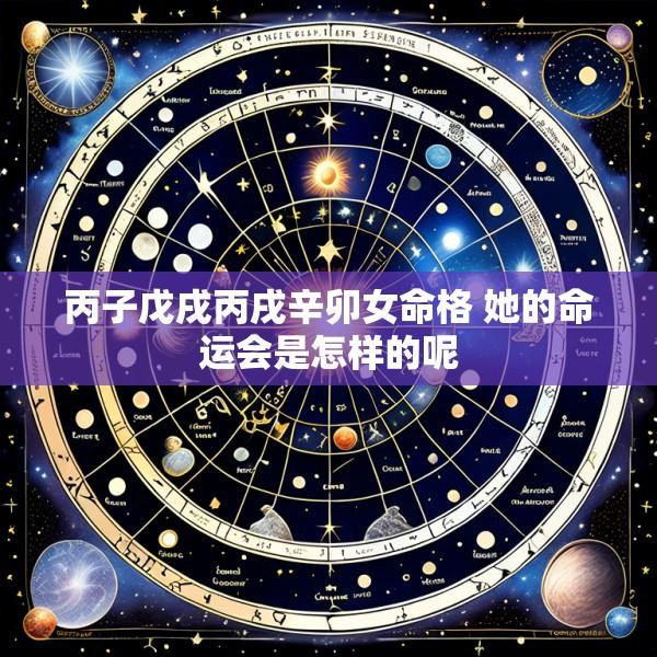 丙子戊戌丙戌辛卯女命格 她的命运会是怎样的呢
