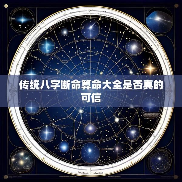 传统八字断命算命大全是否真的可信
