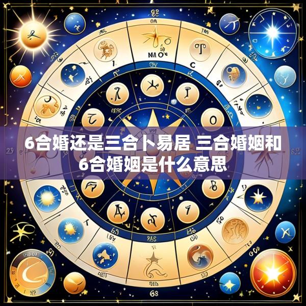 6合婚还是三合卜易居 三合婚姻和6合婚姻是什么意思