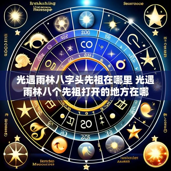 光遇雨林八字头先祖在哪里 光遇雨林八个先祖打开的地方在哪
