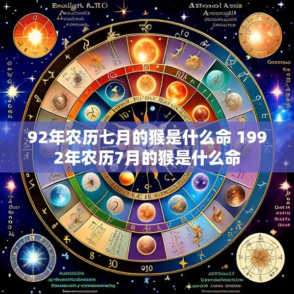 92年农历七月的猴是什么命 1992年农历7月的猴是什么命