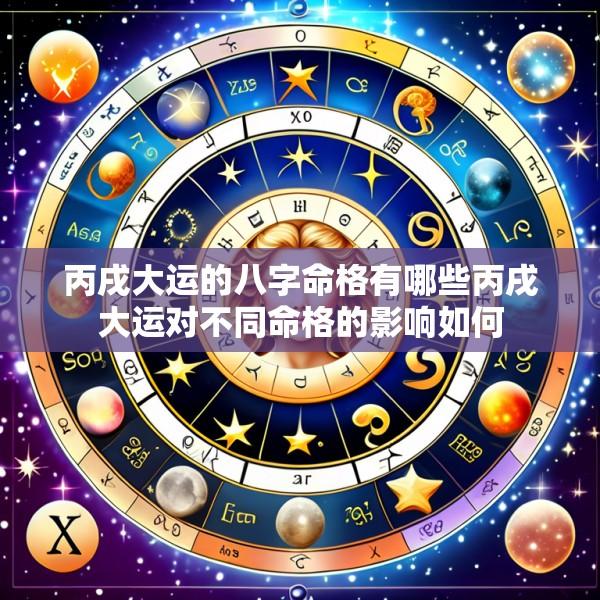 丙戌大运的八字命格有哪些丙戌大运对不同命格的影响如何