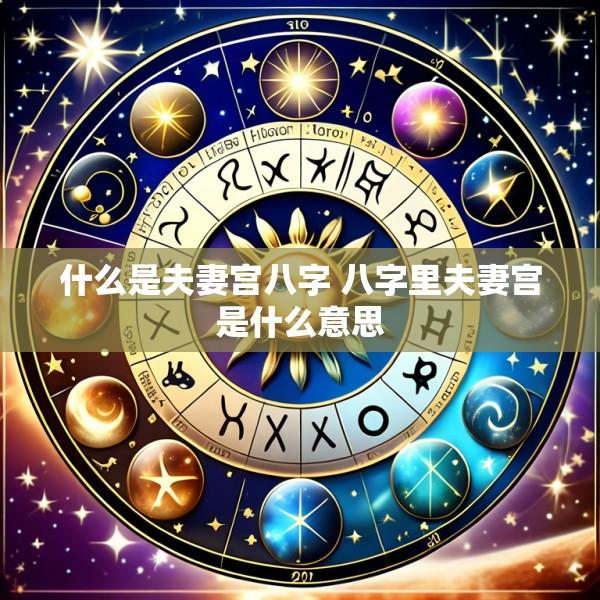 什么是夫妻宫八字 八字里夫妻宫是什么意思
