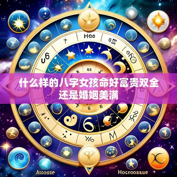 什么样的八字女孩命好富贵双全还是婚姻美满