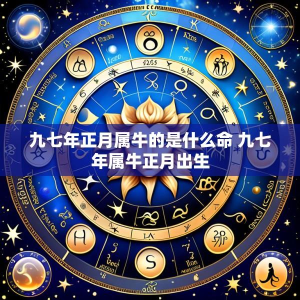 九七年正月属牛的是什么命 九七年属牛正月出生