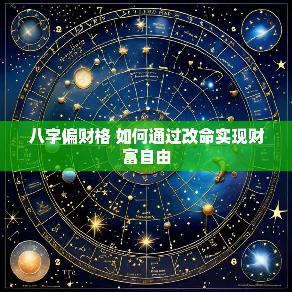 八字偏财格 如何通过改命实现财富自由