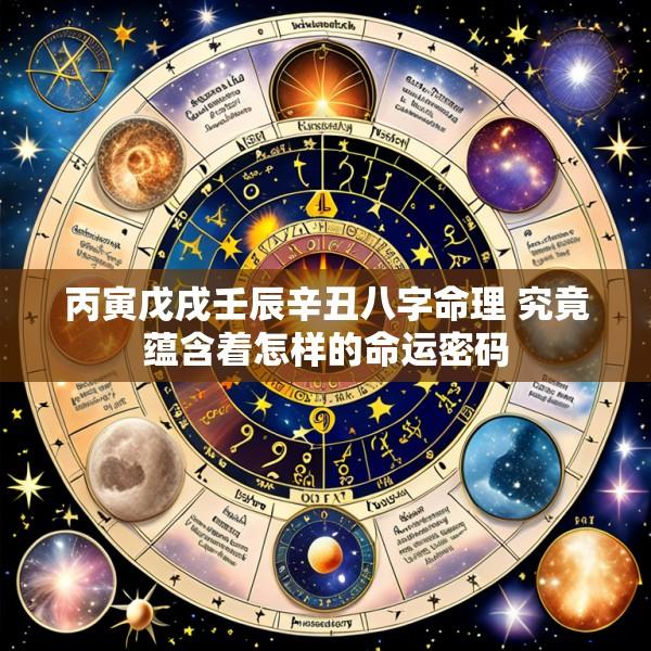 丙寅戊戌壬辰辛丑八字命理 究竟蕴含着怎样的命运密码