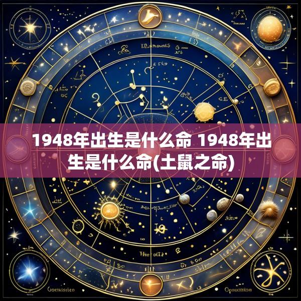 1948年出生是什么命 1948年出生是什么命(土鼠之命)