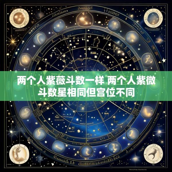 两个人紫薇斗数一样 两个人紫微斗数星相同但宫位不同