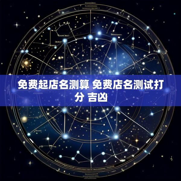 免费起店名测算 免费店名测试打分 吉凶