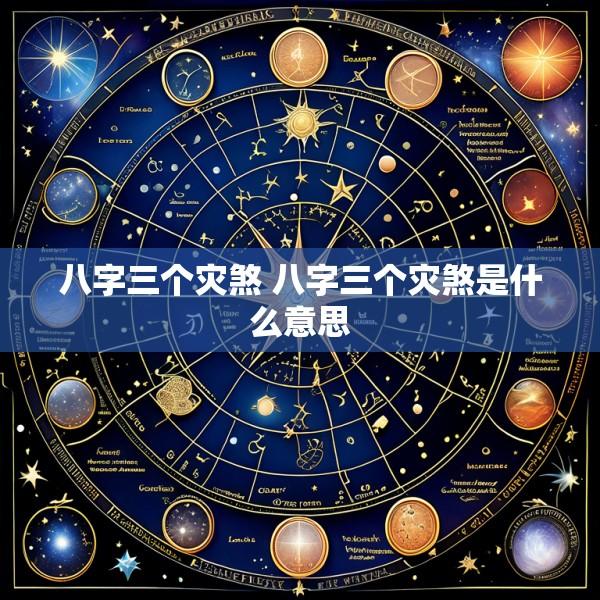 八字三个灾煞 八字三个灾煞是什么意思