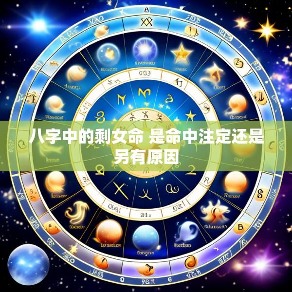 八字中的剩女命 是命中注定还是另有原因