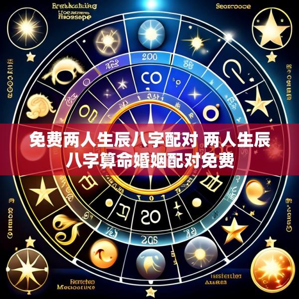 免费两人生辰八字配对 两人生辰八字算命婚姻配对免费