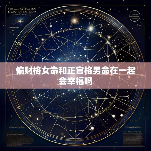 偏财格女命和正官格男命在一起会幸福吗