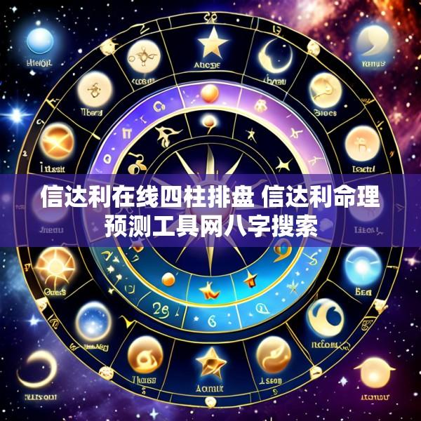 信达利在线四柱排盘 信达利命理预测工具网八字搜索
