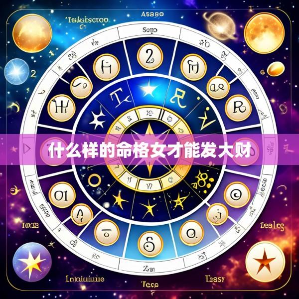 什么样的命格女才能发大财