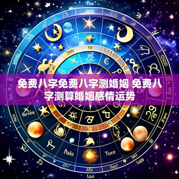 免费八字免费八字测婚姻 免费八字测算婚姻感情运势