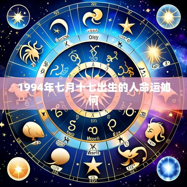 1994年七月十七出生的人命运如何