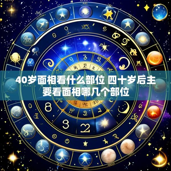 40岁面相看什么部位 四十岁后主要看面相哪几个部位