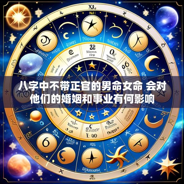 八字中不带正官的男命女命 会对他们的婚姻和事业有何影响