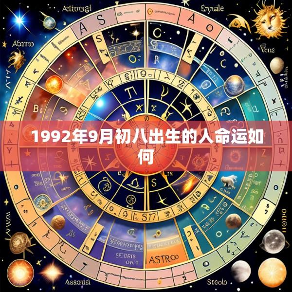 1992年9月初八出生的人命运如何