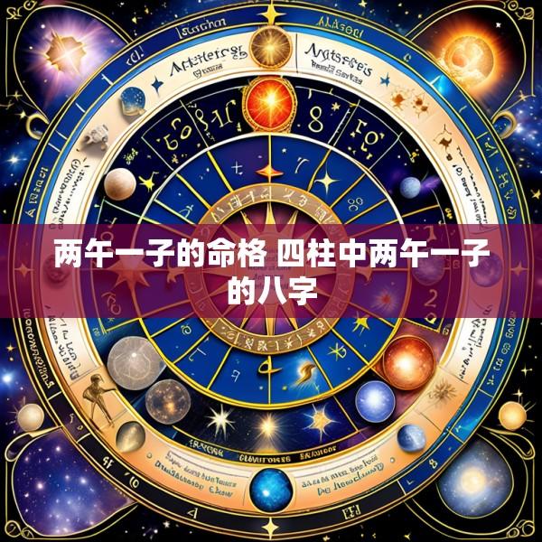 两午一子的命格 四柱中两午一子的八字