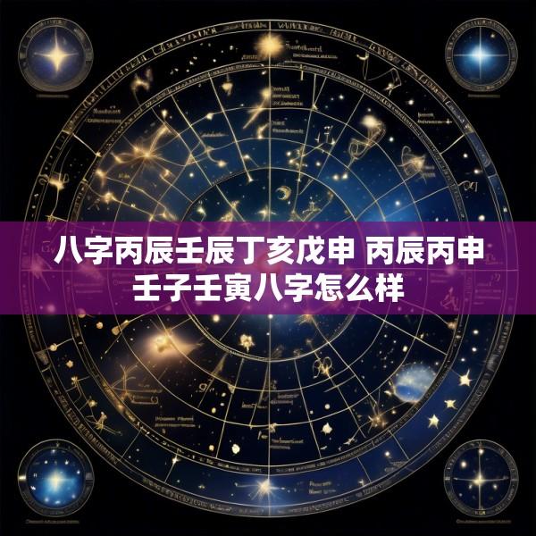 八字丙辰壬辰丁亥戊申 丙辰丙申壬子壬寅八字怎么样