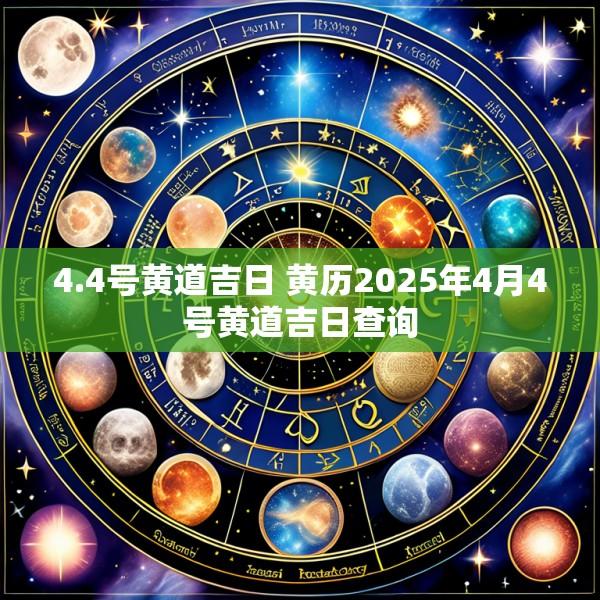 4.4号黄道吉日 黄历2025年4月4号黄道吉日查询