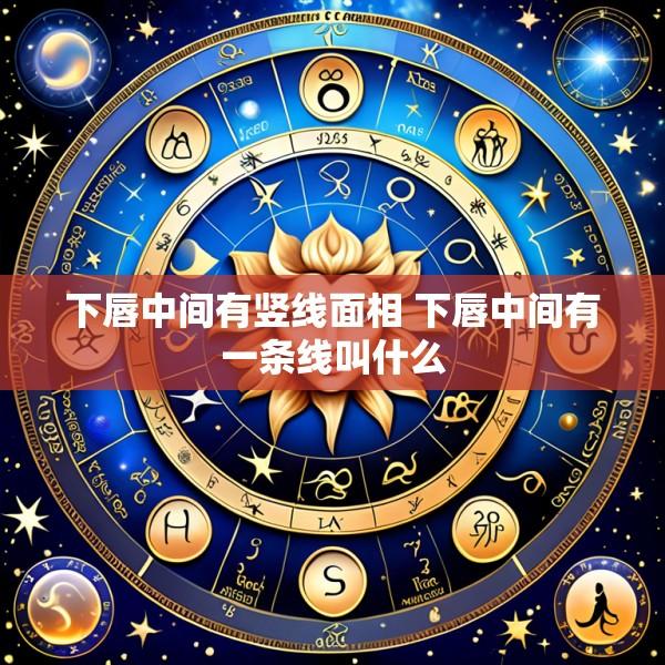 下唇中间有竖线面相 下唇中间有一条线叫什么
