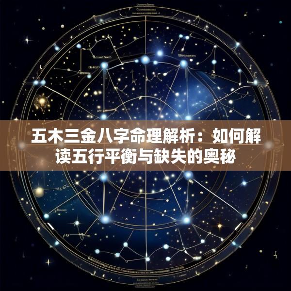 五木三金八字命理解析：如何解读五行平衡与缺失的奥秘
