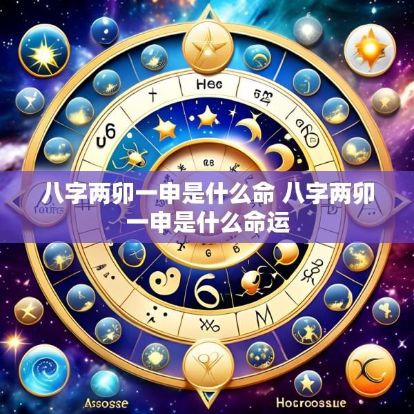 八字两卯一申是什么命 八字两卯一申是什么命运