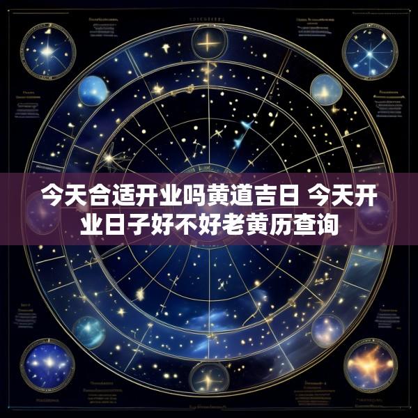 今天合适开业吗黄道吉日 今天开业日子好不好老黄历查询